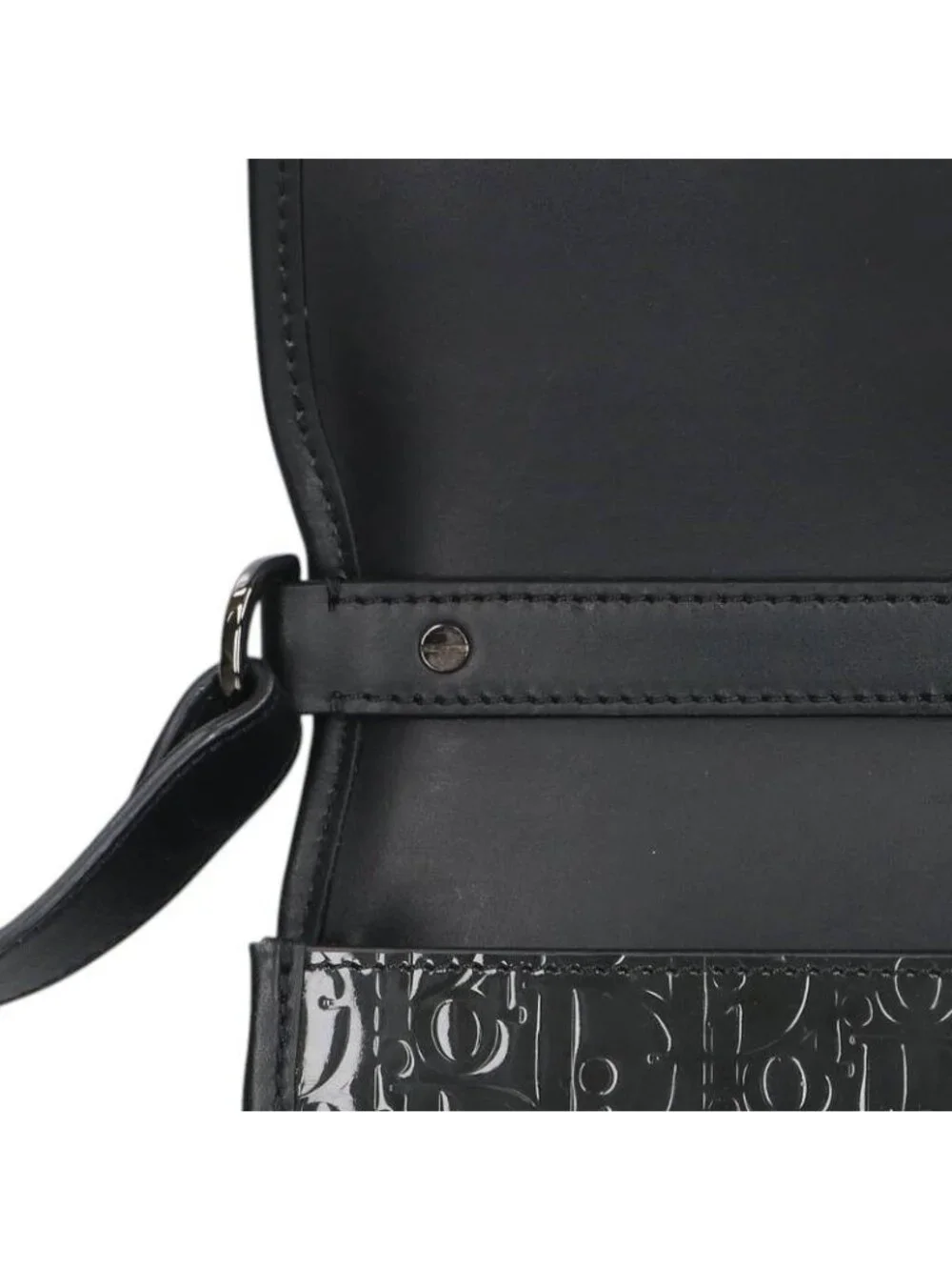 Dior Gallop Oblique Embossed Patent Leather Shoulder Bag Mini